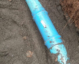 Photo of Rotura de Matriz de impulsión planta de Agua Potable N° 2