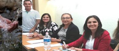 Photo of Dirigentes y administrativos presentes en el 1° Encuentro Nacional de Servicios Sanitarios Rurales