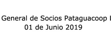 Photo of Junta General de Socios Pataguacoop Ltda. 01 de junio de 2019